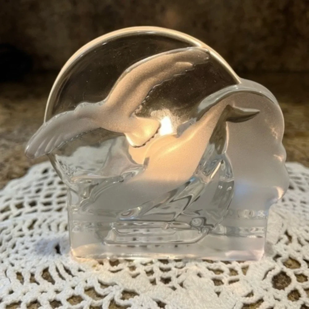PartyLite Seagulls Glass Tea Light Holder Candle Holder